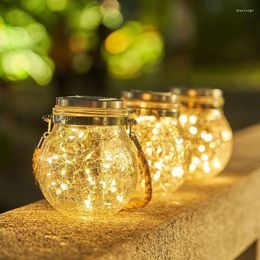 Table Lamps Design Solar Energy Night Light Waterproof Courtyard Hanging Lamp Crackle Decorative Wall Creative Led