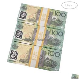 Novelty Games 50 Size Prop Game Australian Dollar 5/10/20/50/100 Aud Banknotes Paper Copy Fake Money Movie Props Drop Delivery Toys DhihnSD1V