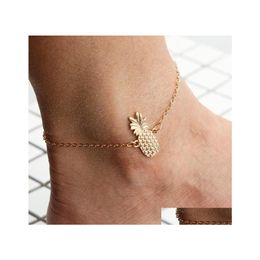 Anklets Fashion Jewelry Lovely Pineapple Fruit Bracelet Foot Ornaments Bracelets Drop Delivery Dhtwi