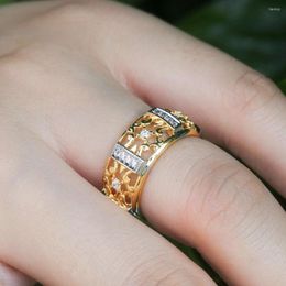 Wedding Rings CAOSHI Classic Hollow Pattern Carving Design Ring Valentine's Day Present High Quality Women's Jewelry Wholesale Bulk