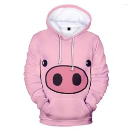 Men's Hoodies Cute Pig Casual Sweatshirt Men Women 3D Print Hoodie Pullovers Autumn Mens Long Sleeve