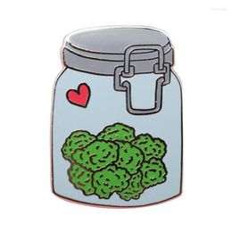 Brooches Red Heart Cute Jar Enamel Pin Nug Bottle Brooch Somedays Later The Smelling Flower Will Be Bloosom!