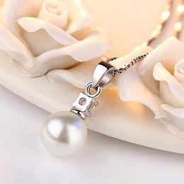 Pendant Necklaces Female Pearl Pendants And For Women 925 Stamp Silver Color Fashion Wedding Jewelry GaaBou Jewellery