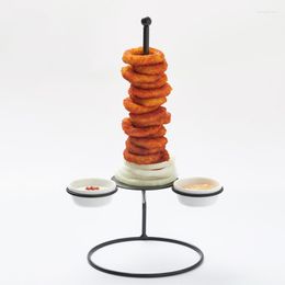 Dinnerware Sets Frame Onion Rings Stand Creative Buffet Equipment Multi-Functions Black Tableware Extraordinary Design Doughnut