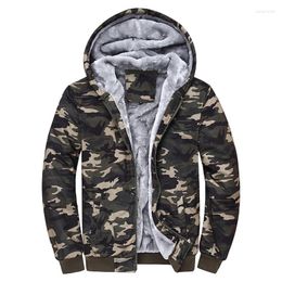 Men's Hoodies Brand Men Winter Camouflage Casual Hooded Tracksuit Warm Sweatshirts Thick Fleece Jacket Moletom Masculino M-4XL 130