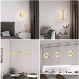 Pendant Lamps Crystal Light Bedroom Hanging Lamp Gold Living Room Loft Foyer Chandelier Really K9