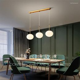 Pendant Lamps Modern Minimalist Chandelier Bedroom Living Room Three Head Bar Dining Table