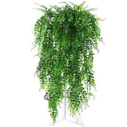 Decorative Flowers 1pc Artificial Rattan Fake Leaves Wall Hanging Home Garden Decor Green Willow Vine Plants