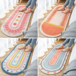 Carpets INS Styl Non Slip Floor Mat Long Carpet For Bedroom Bedside Rugs Soft Fluffy Bath Mats Modern Simple Living Room Area