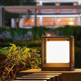 Solar Post Light Outdoor Garden Lamp Villa Patio Fence Landscape Pillar Waterproof Column