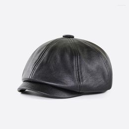 Berets British Men's Sboy Cap Peaky Blinders Hat With Blades Women Men Woollen Octagonal Caps