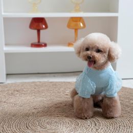 Dog Apparel Net Yarn Bubble Princess Sleeve Top Sweater Pet Clothes Cats And Dogs Bottoming Shirt