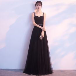 Ethnic Clothing Sexy Perspective Women Evening Dress Black Spaghetti Strap Long Mesh Dresses Summer Large Size Banquet Prom Gown Skirts