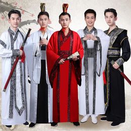 Stage Wear 2023 Knight Costumes For Adult Man Chinese Traditional Performance Gown Embroidery Loose Style Male Tang Suit Hanfu DWY1145