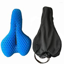 Pillow Breathable Bicycle Saddle Seat Cover For Long-Distance Travel With Honeycomb Structure