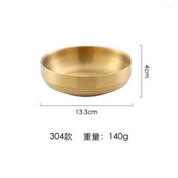 Bowls Child Adult Double Heat Insulated Round Rice Soup Bowl Kitchen Dining Tableware 304 Stainless Gold And Silver Korean