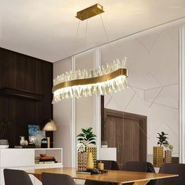 Chandeliers Luxury Modern Chandelier Kitchen Crystal Led Light Living Room Decor Gold Hanging Lamp S Shape Creative Design Indoor Lighting