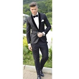 Men's Suits & Blazers Handsome Man Suit High Quality Custom Made Groom Elegant Fashion Wedding Dress Two-piece Pure Colour Formal OccasionsMe