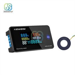 AC 50-300V Voltmeter Ammeter KWS Power Energy Metre LED Digital DC Wattmeter Electric with Reset Function 0-100A