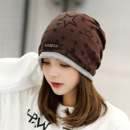 Bandanas Korean Version Of Autumn And Winter Fashion Personality Five-pointed Star Rimmed Hat Leisure Versatile Multi-functional Caps