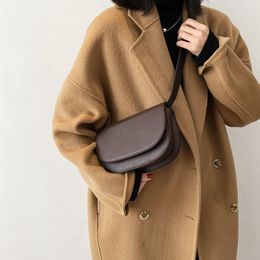 Evening Bags Leather Women Crossbody Vintage Saddle Small Brown Shoulder Bag For 2023 Designer Luxury Handbags Fanny Pack