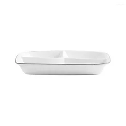 Plates Plate Ceramic Serving Snack Dishes Diet Divided Dish Control Salad Tray Kids Platter Sectioned Dividersplates Pasta Compartment