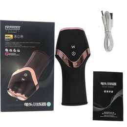 Sex Toys Massager 12 Frequency Automatic Masturbator Erotic Masturbation Device Gland and Penis Vibrator Usb Charger for Men