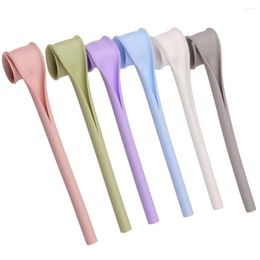 Flatware Sets 6Pcs Drinking Straw Reusable Detachable Soft Openable Snap For Cups Bottles Silicone