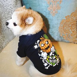 Dog Apparel Clothes Pet T-shirt Dogs Costume Halloween Pumpkin Puppy Kitten For Small Outfits Ropa Perro