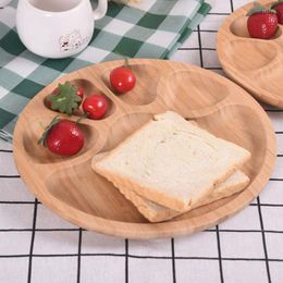 Plates Creative Fresh Preservation Tray Bamboo Bowls Solid Wood Pan Plate Fruit Dishes Trays