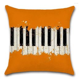 Pillow Music Piano Keyboard Printed Cover Decor Chair Sofa Seat Car Decorative Pillowcase Home House Bedroom Friend Kids Gift