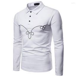 Men's Polos Casual Social Formal Black Shirt Men Long Sleeve Business Slim Office Male Cotton Mens Dress Shirts White