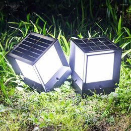 Outdoor Solar Pillar Light Graden Pathway Landscape Patio Porch Bollard Front Door Fence Column Post