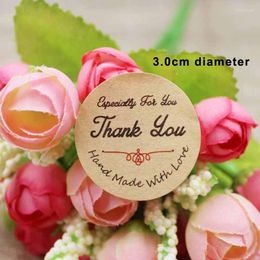 Gift Wrap 1000pcs White Cute Thank You Flower Design Sealing Sticker Label Kraft Handmade With Love Paper Custom Cost Extra