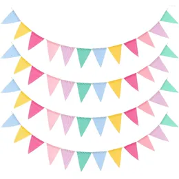 Party Decoration Banner Triangle Decorations Pennant Garland Flag Hanging Bunting Flags Decor Paper Pastel Linenette Holiday Wedding Office