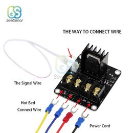 3D Printer Hot Bed Power Expansion Board Heating Controller MOSFET High Current Load Module DC 12V-24V 25A for Parts