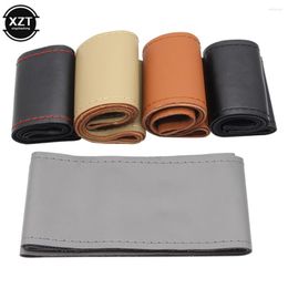 Steering Wheel Covers 42cm 45cm 47cm 50CM Car Truck Cover Bus DIY Handmade Genuine Leather