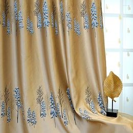 Curtain Light Luxury Window High Precision Silk Cotton Full Shade Insulation Customization Curtains For Living Room Bedroom