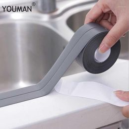 Wallpapers 3.2m Bathroom Kitchen Shower Water Proof Mould Tape Sink Bath Sealing Strip Self Adhesive Solid Wallpaper Border1