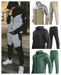 Winter Tracksuits designer thin Mens Sportswear tech fleece pants tracksuit sportwear Pant loose one zip Camouflage mans Asian szie M-2XL BEOL