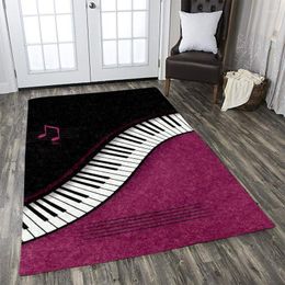 Carpets Piano Music Printed Carpet Living Room Bedroom Home Decor Sofa Table Large Rug Anti Slip Chair Cushion Mat Machine Washable