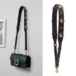 Bag Part Fashion Retro Bee Leather Strap Handbag Accessories Replacement Wide Shoulder Straps Women Design Corssbody Belts303q