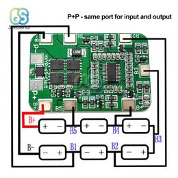 6S 14A 20A 22.2V 25.2V PCB BMS Protection Board For 6 Pack 18650 Li-ion Lithium Battery Cell Module with Balanced