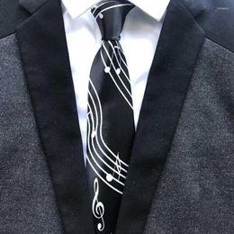 Bow Ties 9 Cm Designer Men Musical Necktie Musician Music With G-clef