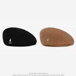 Berets Wool Beret Hat Women Korean Versatile Forward Hats Warm Walking Ladies Solid Colour Casual Winter Painter MenBerets