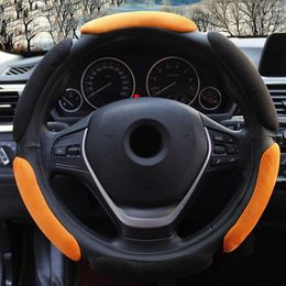 Steering Wheel Covers Cushion Cover Decoration Accessories Non-slip Flocking Cloth