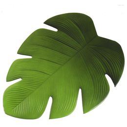 Table Mats Tablecloth Sheet Green Leaf Shape EVA Insulation Mat Simulation Tropical Palm Pad Kitchen Accessories