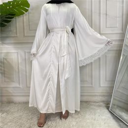 Ethnic Clothing Islamic Muslim For Women Maxi Robe Middle East Ramadan Lace Stitching Design Abaya Dubai Kimono Caftan Turkish Djellaba