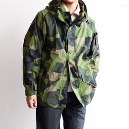 Hunting Jackets Swedish Military Version M90 Geometric Camouflage Tactical M65 Trench Coat L3 Windproof And Waterproof