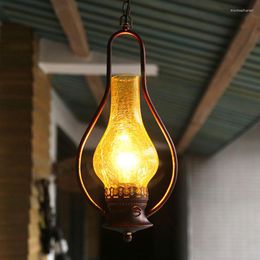 Pendant Lamps Loft Industrial Kerosene Light Bar Vintage Glass Hanging Lamp Kitchen Dining Room Lights Home Decor Lighting Fixtures